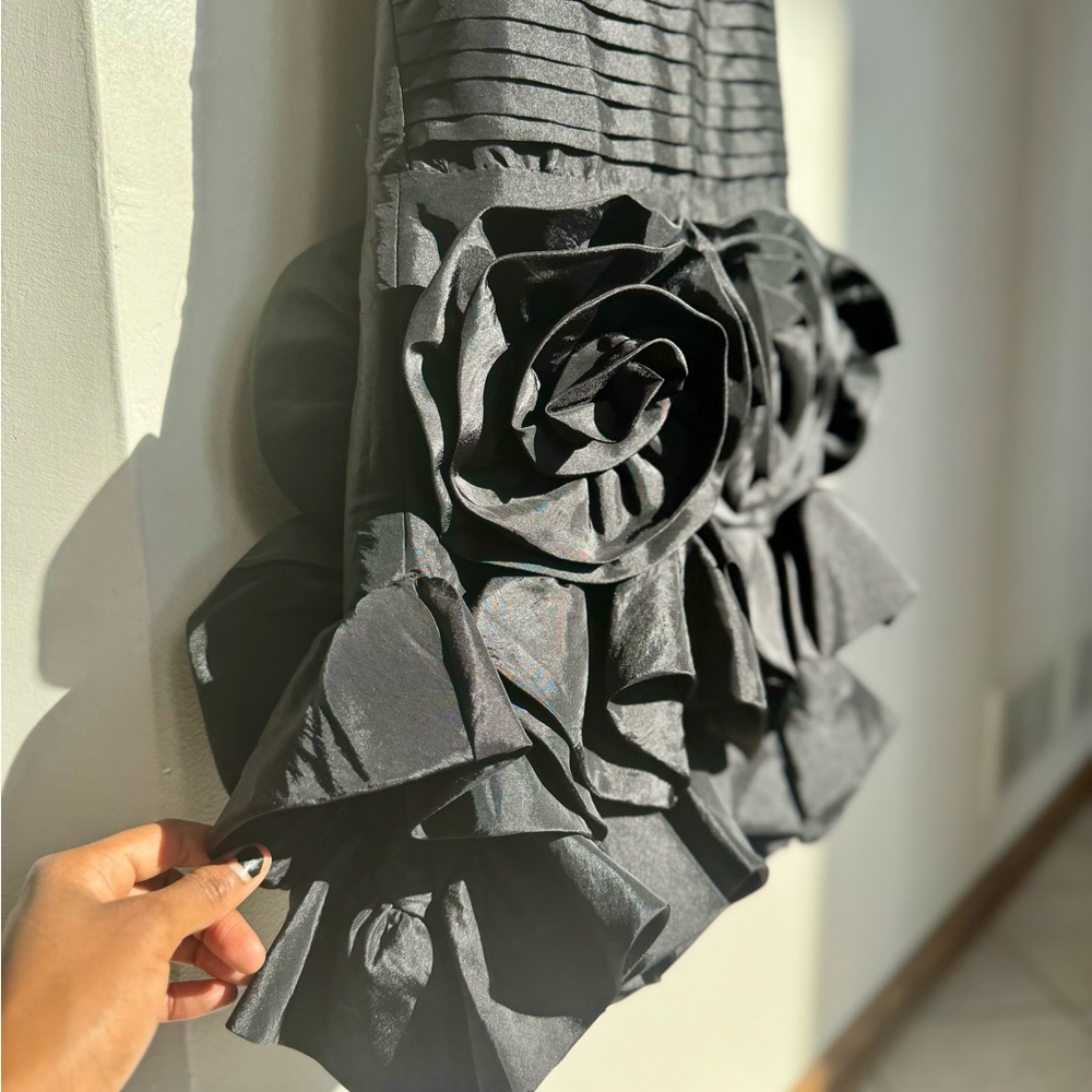 Elegant Black Ruffled Dress